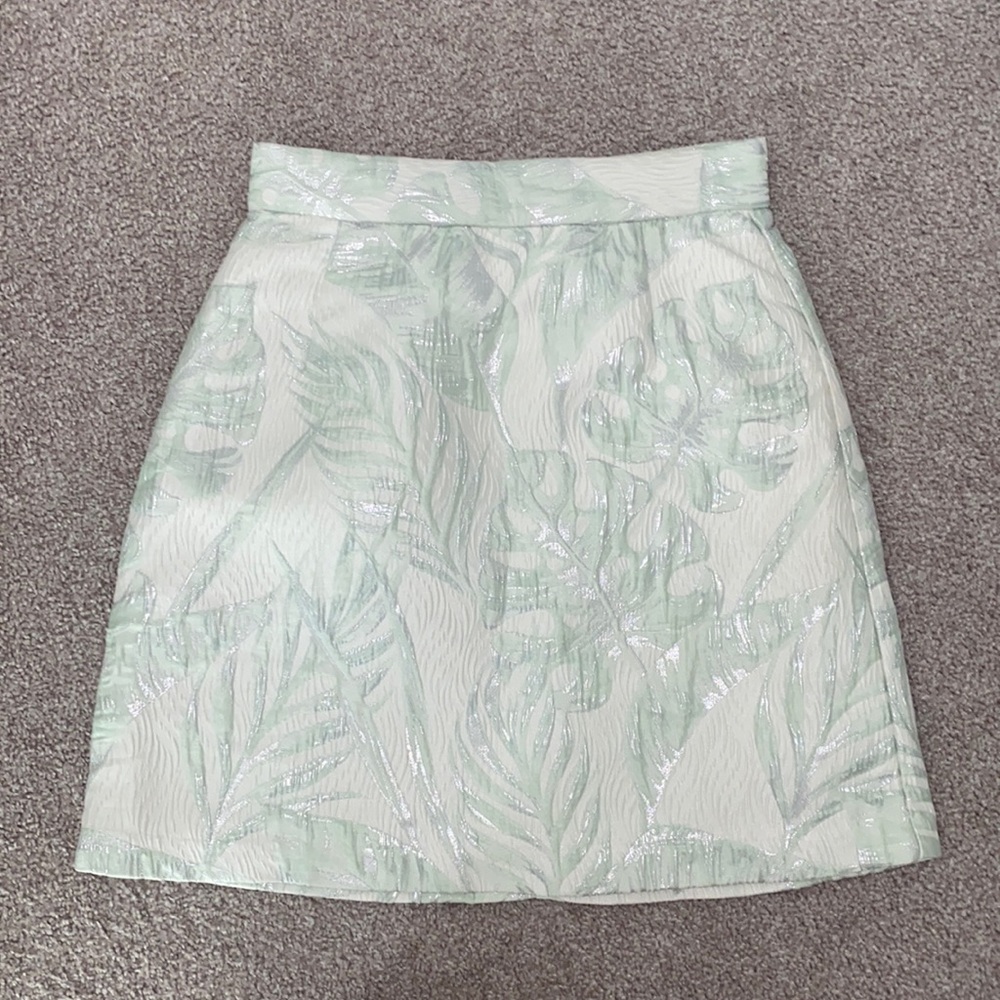 Floral Textured Mini Skirt